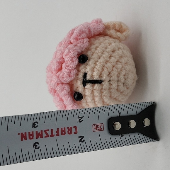 1912- Lamb Crochet Key Chain Handmade Pink Color NWT - Picture 4 of 4